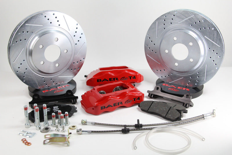 Baer Brakes 60-74 Chevrolet C10 Pickup 13in Track4 Front SDZ Brake Kit - Hugger Orange