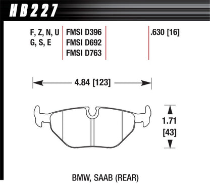 Hawk Performance Hawk 92-98 BMW 318i DTC-30 Race Rear Brake Pads