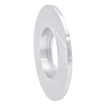 R1 Concepts R1 65-76 Porsche 911 Front Right Drilled & Slotted Silver Brake Rotor