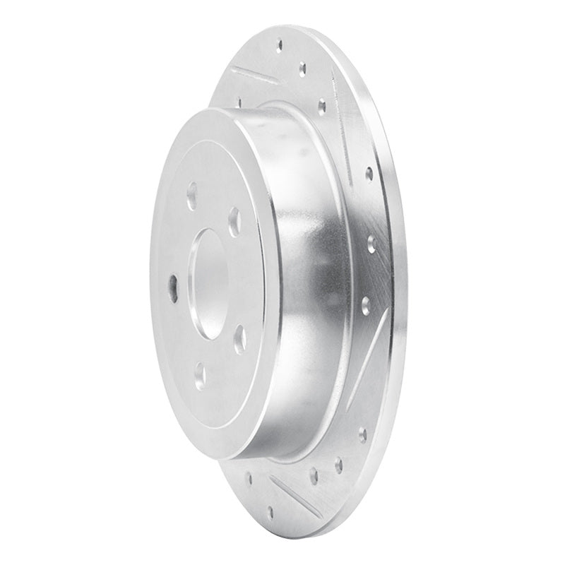 R1 Concepts R1 95-07 Chrysler PT Cruiser Rear Right Drilled & Slotted Silver Brake Rotor