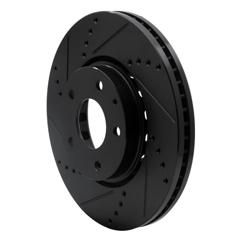 R1 Concepts R1 16-25 Mazda CX-5 Front Left Drilled & Slotted Black Brake Rotor