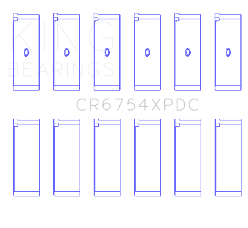 King Engine Bearings King Toyota 2JZGE 2JZGTE 24v (Size Standard - Predoweled for Alum Rods) Performance Rod Bearing Set