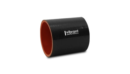 Vibrant 4 Ply Reinforced Silicone Straight Hose Coupling - 4.5in I.D. x 3in long (BLACK)
