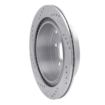 R1 Concepts R1 03-24 Infiniti FX45 Rear Right Drilled & Slotted Silver Brake Rotor
