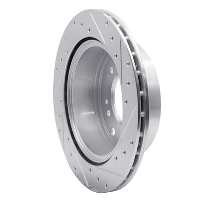 R1 Concepts R1 07-09 Kia SORENTO Rear Left Drilled & Slotted Silver Brake Rotor