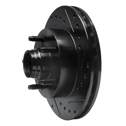 R1 Concepts R1 98-02 Ford Ranger (USA/Canada) Front Right Drilled & Slotted Black Brake Rotor