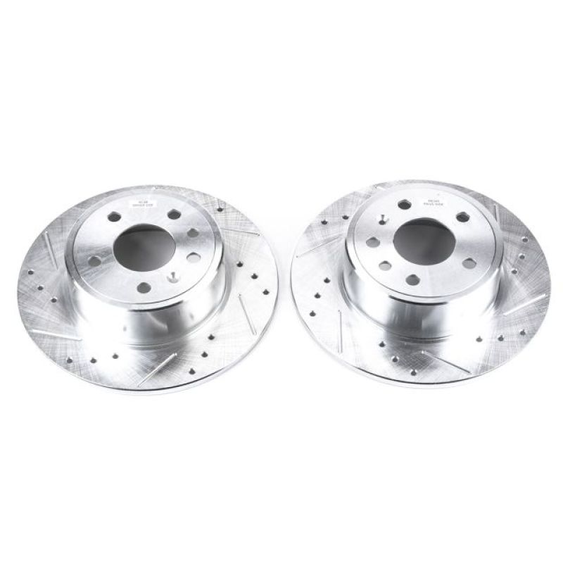 PowerStop Power Stop 99-03 Saab 9-3 Rear Evolution Drilled & Slotted Rotors - Pair
