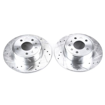 PowerStop Power Stop 99-03 Saab 9-3 Rear Evolution Drilled & Slotted Rotors - Pair