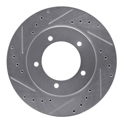 R1 Concepts R1 99-08 Chevrolet Tracker Front Left Drilled & Slotted Silver Brake Rotor
