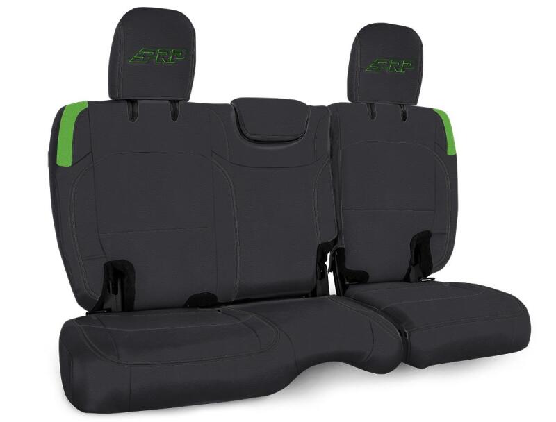 PRP Seats PRP Jeep Wrangler JL Rear Bench Covers - 2 door - Black/Green