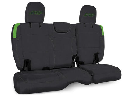 PRP Seats PRP Jeep Wrangler JL Rear Bench Covers - 2 door - Black/Green