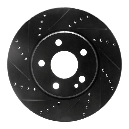 R1 Concepts R1 06-11 Mercedes-Benz B200 Front Left Drilled & Slotted Black Brake Rotor