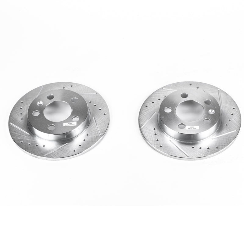 PowerStop Power Stop 00-06 Audi TT Quattro Rear Evolution Drilled & Slotted Rotors - Pair
