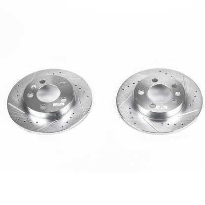 PowerStop Power Stop 00-06 Audi TT Quattro Rear Evolution Drilled & Slotted Rotors - Pair