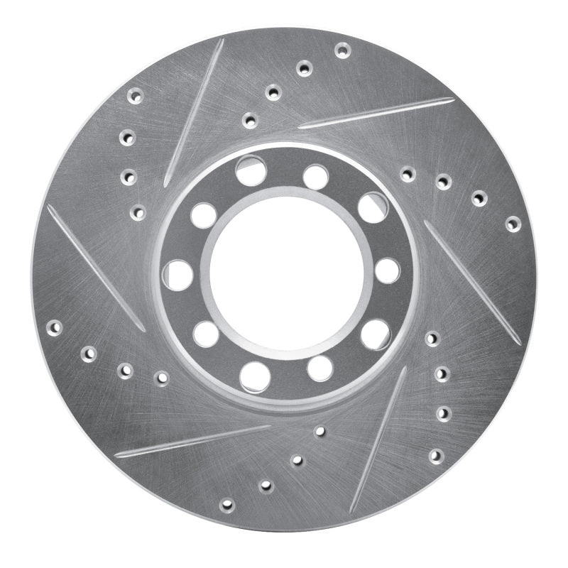 R1 Concepts R1 72-80 Mercedes-Benz 450SE Front Left Drilled & Slotted Silver Brake Rotor