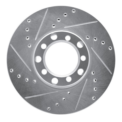R1 Concepts R1 72-80 Mercedes-Benz 450SE Front Left Drilled & Slotted Silver Brake Rotor
