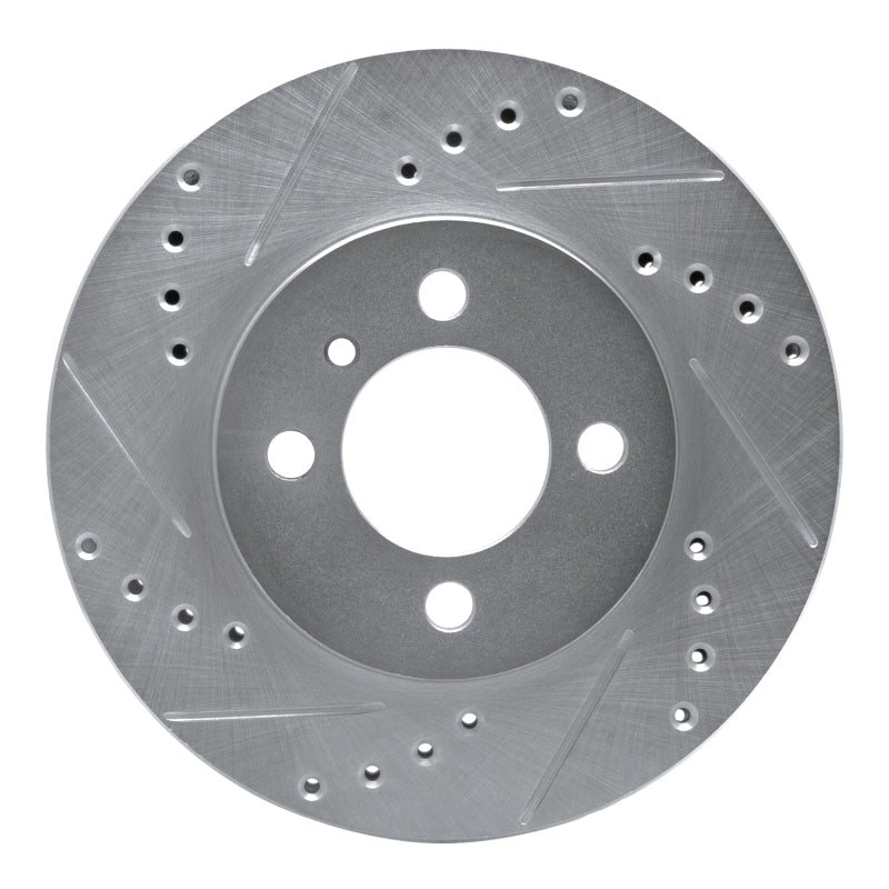 R1 Concepts R1 84-91 BMW 325IX Front Left Drilled & Slotted Silver Brake Rotor