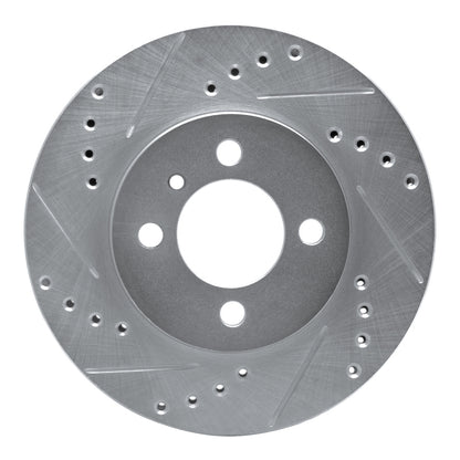 R1 Concepts R1 84-91 BMW 325IX Front Left Drilled & Slotted Silver Brake Rotor