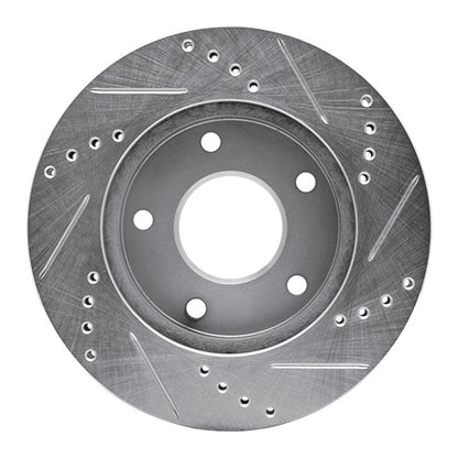 R1 Concepts R1 79-98 Buick Riviera Rear/Front Left Drilled & Slotted Silver Brake Rotor