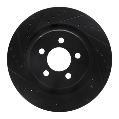 R1 Concepts R1 11-12 Jeep Liberty Front Left Drilled & Slotted Black Brake Rotor
