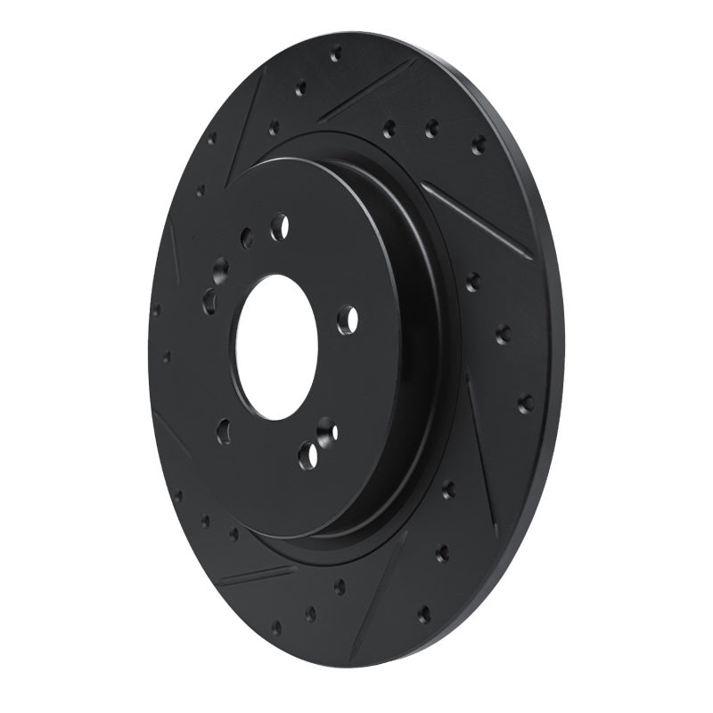 R1 Concepts R1 -25 Hyundai Palisade Rear Left Drilled & Slotted Black Brake Rotor