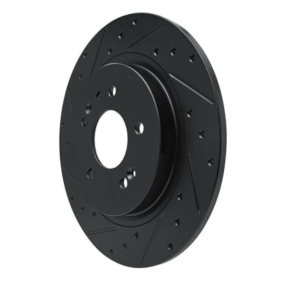 R1 Concepts R1 -25 Hyundai Palisade Rear Left Drilled & Slotted Black Brake Rotor