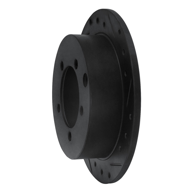 R1 Concepts R1 97-04 Mitsubishi DIAMANTE Rear Right Drilled & Slotted Black Brake Rotor