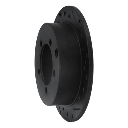 R1 Concepts R1 97-04 Mitsubishi DIAMANTE Rear Right Drilled & Slotted Black Brake Rotor