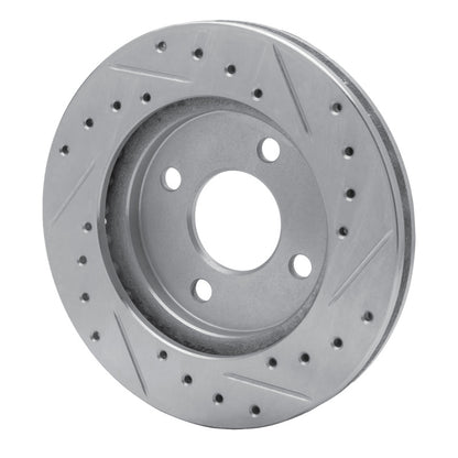 R1 Concepts R1 81-87 Chrysler Town & Country Front Left Drilled & Slotted Silver Brake Rotor