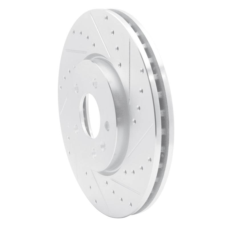 R1 Concepts R1 14-19 Buick CASCADA Front Right Drilled & Slotted Silver Brake Rotor