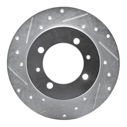 R1 Concepts R1 88-93 Dodge COLT Rear Left Drilled & Slotted Silver Brake Rotor