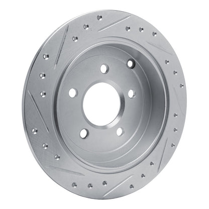 R1 Concepts R1 01-07 Buick Rendezvous Rear Right Drilled & Slotted Silver Brake Rotor