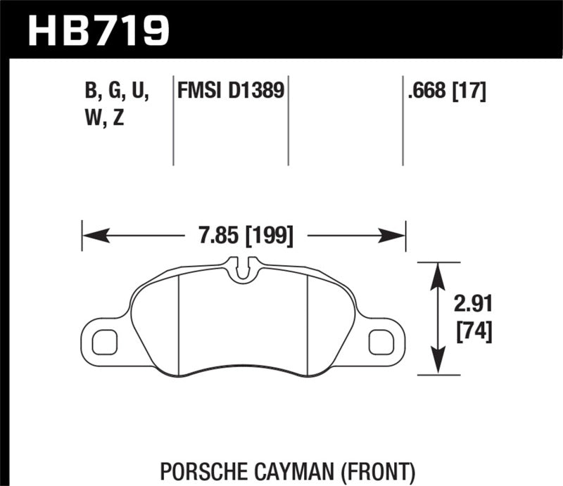 Hawk Performance Hawk 2014 Porsche Cayman DTC-70 Front Race Brake Pads