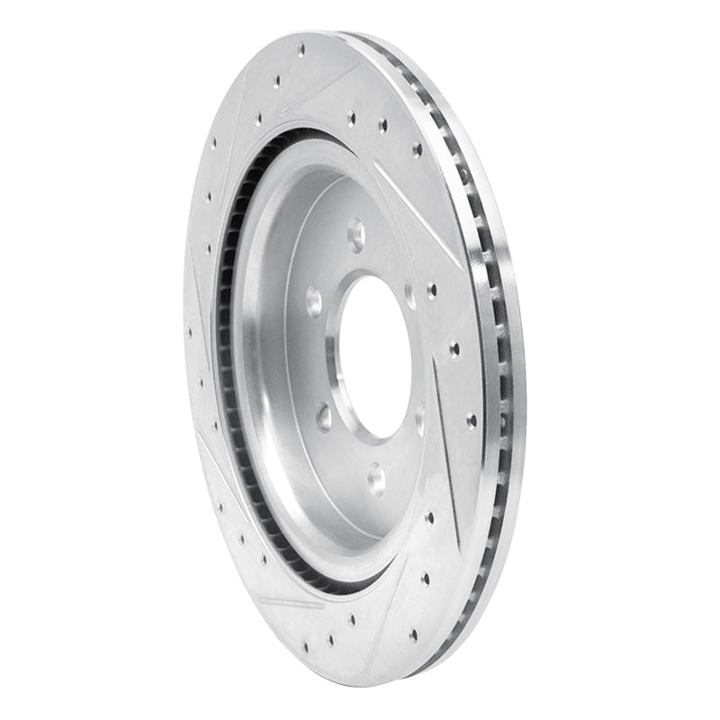 R1 Concepts R1 21-25 Ford F-150 Lightning Rear Right Drilled & Slotted Silver Brake Rotor