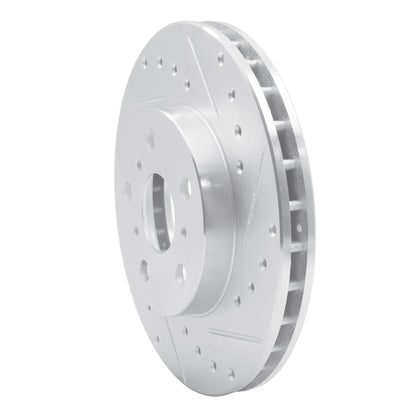 R1 Concepts R1 88-93 Toyota Celica Front Right Drilled & Slotted Silver Brake Rotor