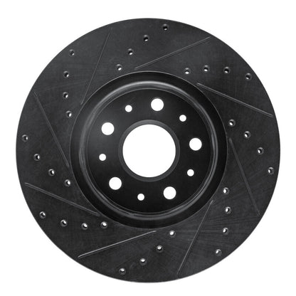 R1 Concepts R1 16-25 Cadillac CT5 Front Right Drilled & Slotted Black Brake Rotor