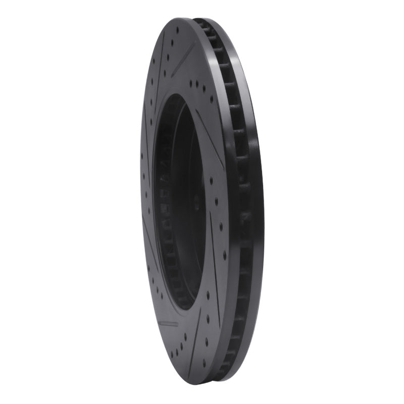 R1 Concepts R1 02-06 Ford Expedition Front Right Drilled & Slotted Black Brake Rotor