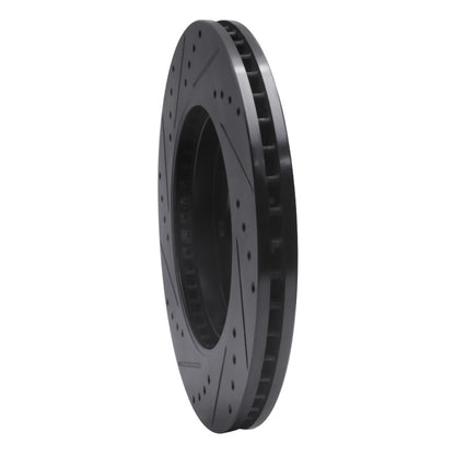 R1 Concepts R1 02-06 Ford Expedition Front Right Drilled & Slotted Black Brake Rotor