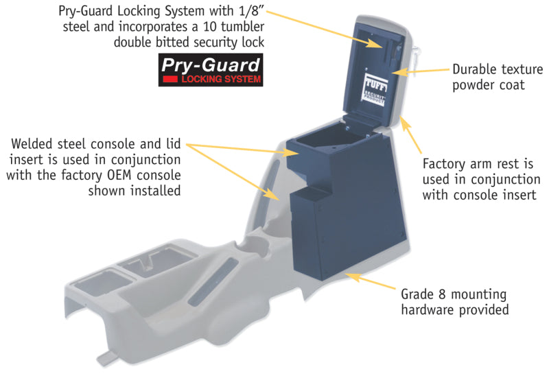 Tuffy Products Tuffy Jeep Wrangler Tj Console Safe