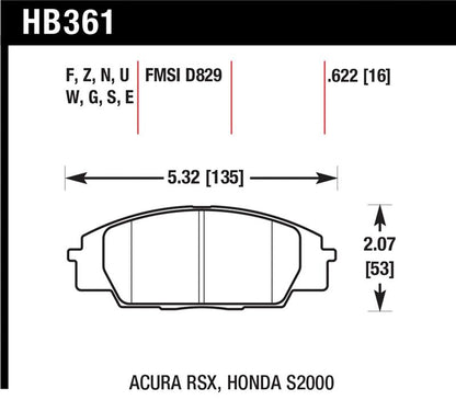 Hawk Performance Hawk 06+ Civic Si HPS Street Front Brake Pads