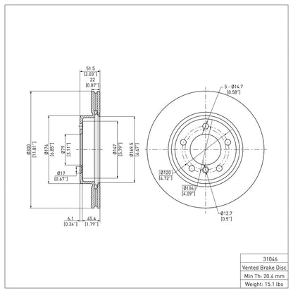 DFC 99-08 BMW 323i Front Brake Rotor
