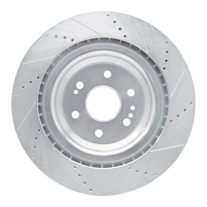 R1 Concepts R1 14-20 Cadillac Escalade ESV Front Left Drilled & Slotted Silver Brake Rotor