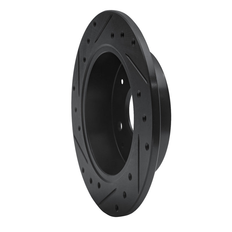 R1 Concepts R1 92-97 Acura CL Rear Right Drilled & Slotted Black Brake Rotor