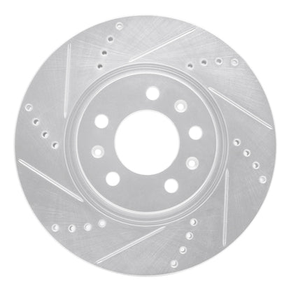 R1 Concepts R1 06-10 Pontiac SOLSTICE Front Left Drilled & Slotted Silver Brake Rotor