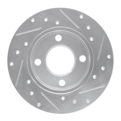 R1 Concepts R1 84-95 Audi 4000 Quattro Rear Left Drilled & Slotted Silver Brake Rotor
