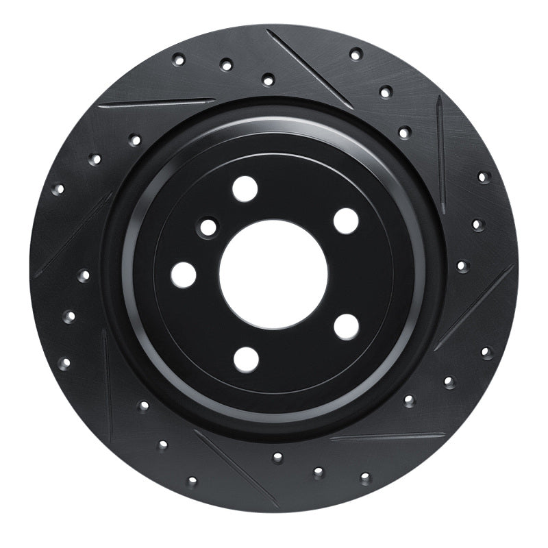 R1 Concepts R1 12-18 Mercedes-Benz GLE350 Rear Right Drilled & Slotted Black Brake Rotor