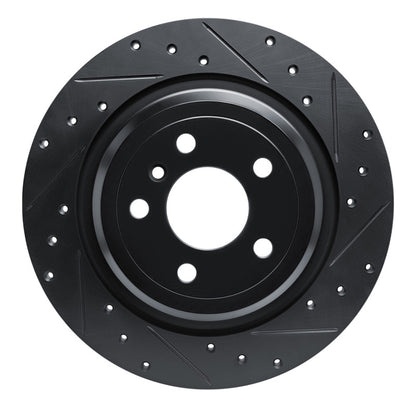 R1 Concepts R1 12-18 Mercedes-Benz GLE350 Rear Right Drilled & Slotted Black Brake Rotor