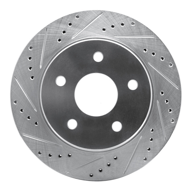 R1 Concepts R1 02-24 Dodge Ram 1500 Front Left Drilled & Slotted Silver Brake Rotor