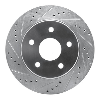 R1 Concepts R1 02-24 Dodge Ram 1500 Front Left Drilled & Slotted Silver Brake Rotor
