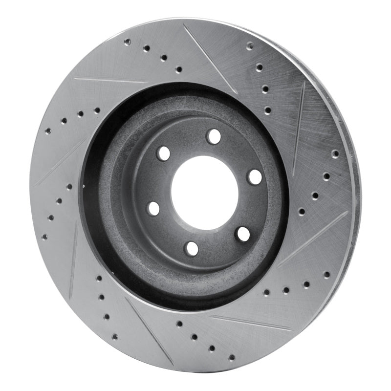 R1 Concepts R1 92-02 Dodge Viper Front Left Drilled & Slotted Silver Brake Rotor